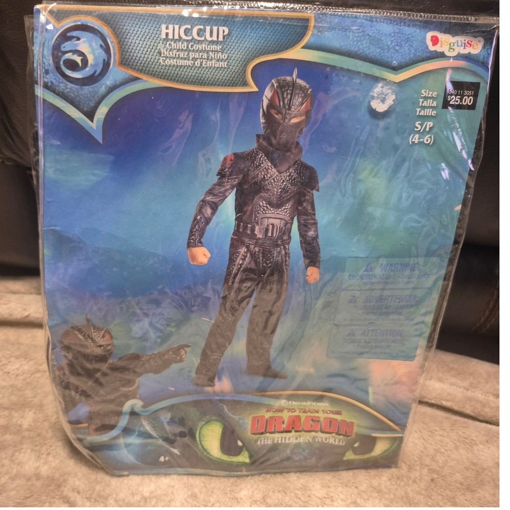 Disguise How to Train Your Dragon Hiccup Costume Kids Size Small 4-6 Mask Outfit